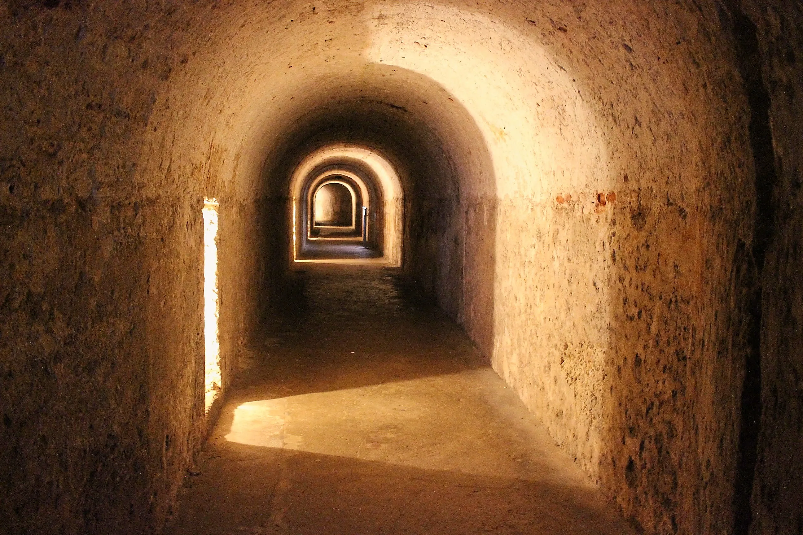Stone ramp and courtyard at Castillo San Cristóbal in Old San Juan, Puerto Rico.